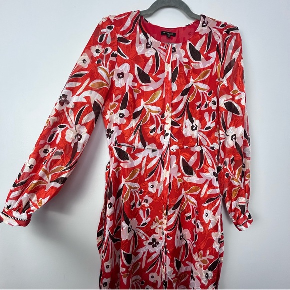 Massimo Dutti JACQUARD DRESS WITH LACE TRIM DETAIL - Picture 2 of 16